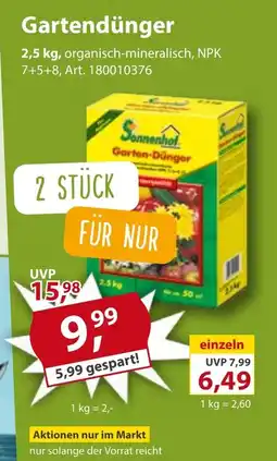 Sonderpreis Baumarkt Sonnenhof Gartendünger Angebot