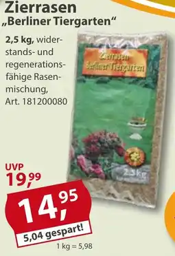 Sonderpreis Baumarkt Zierrasen ,,Berliner Tiergarten" Angebot