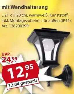 Sonderpreis Baumarkt versch. LED-Solar-Laternen mit Wandhalterung Angebot