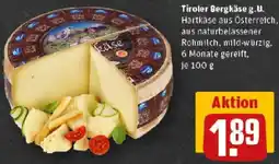REWE Tiroler Bergkäse g.U. Angebot