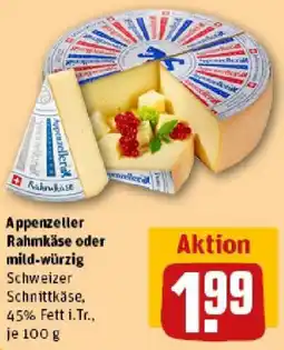 REWE Appenzeller Rahmkäse oder mild-würzig Angebot