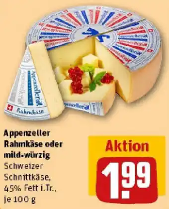 REWE Appenzeller Rahmkäse oder mild-würzig Angebot