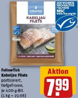 REWE Followfish Kabeljau Filets Angebot