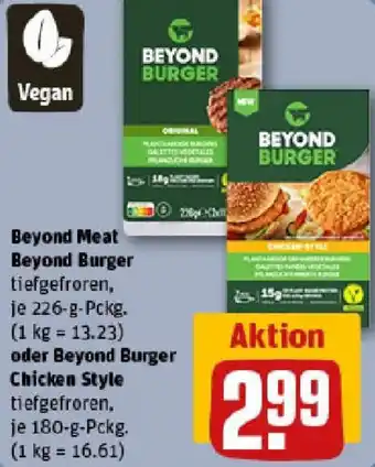 REWE Beyond Meat Beyond Burger oder Beyond Burger Chicken Style Angebot