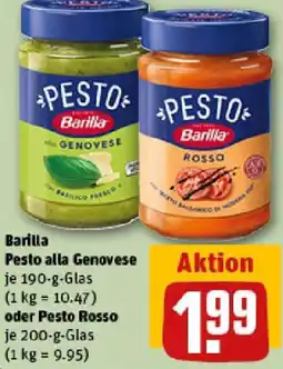 REWE Barilla Pesto alla Genovese oder Pesto Rosso Angebot