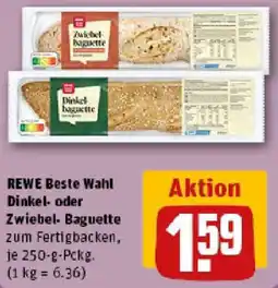 REWE REWE Beste Wahl Dinkel- oder Zwiebel Baguette Angebot