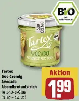 REWE Tartex Soo Cremig Avocado Abendbrotaufstrich Angebot