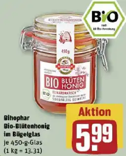 REWE Bihophar Bio-Blütenhonig im Bügelglas Angebot
