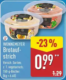 Aldi Nord WONNEMEYER Brotaufstrich Angebot