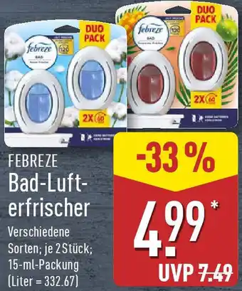 Aldi Nord FEBREZE Bad-Lufterfrischer Angebot