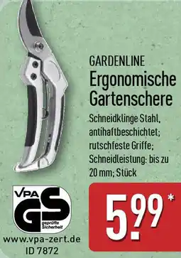 Aldi Nord GARDENLINE Ergonomische Gartenschere Angebot