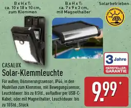 Aldi Nord CASALUX Solar-Klemmleuchte Angebot