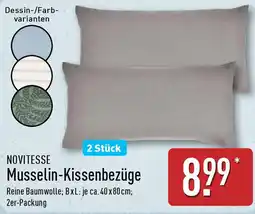 Aldi Nord NOVITESSE Musselin-Kissenbezüge Angebot