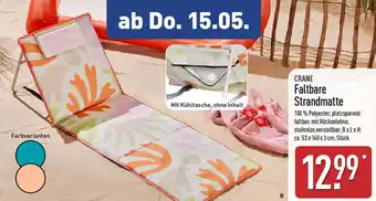 Aldi Nord CRANE Faltbare Strandmatte Angebot