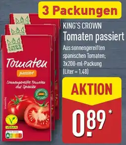 Aldi Nord KING'S CROWN Tomaten passiert Angebot
