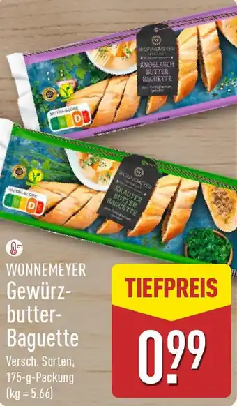 Aldi Nord WONNEMEYER Gewürzbutter Baguette Angebot