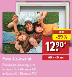 Aldi Nord Foto-Leinwand Angebot