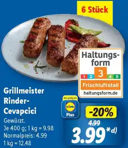 Lidl Grillmeister Rinder Cevapcici Angebot