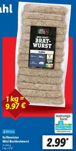 Lidl Grillmeister Mini Rostbratwurst Angebot