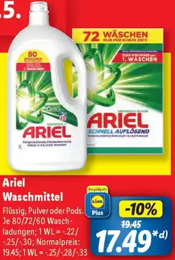 Lidl Ariel Waschmittel Angebot