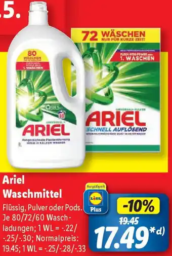 Lidl Ariel Waschmittel Angebot