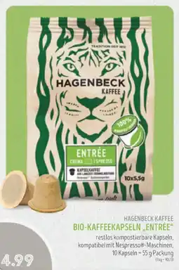 Edeka Struve Hagenbeck kaffee bio-kaffeekapseln ,,entrée“ Angebot