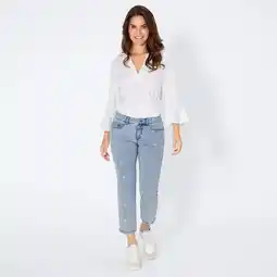 NKD Damen-Capri-Jeans mit Blumenstickerei Angebot