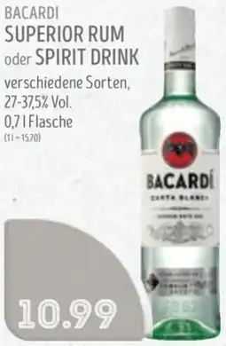 Edeka Struve Bacardi superior rum oder spirit drink Angebot