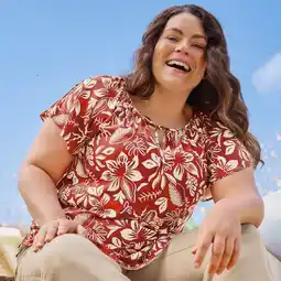 NKD Damen-Bluse mit All-Over-Print, große Größen Angebot