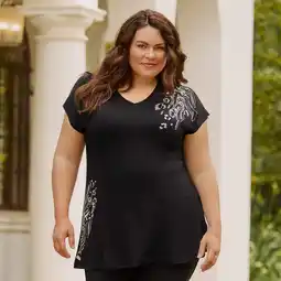 NKD Damen-T-Shirt mit V-Ausschnitt, große Größen Angebot
