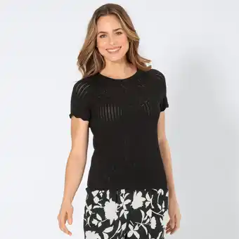 NKD Damen-T-Shirt in Ajour-Optik Angebot