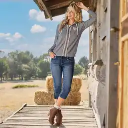 NKD Damen-Trachten-Capri-Jeans mit Stickerei Angebot