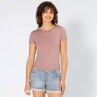 NKD Damen-T-Shirt mit Acid-Wash-Design Angebot