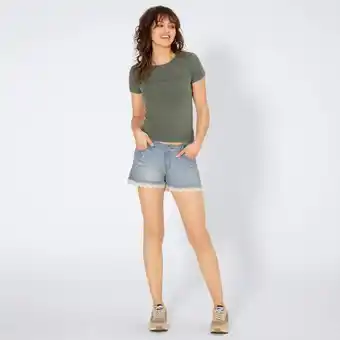 NKD Damen-Jeans-Shorts mit Spitzenverzierung Angebot