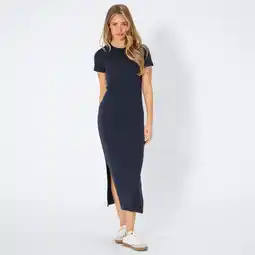NKD Damen-Kurzarm-Kleid mit Ripp-Design Angebot