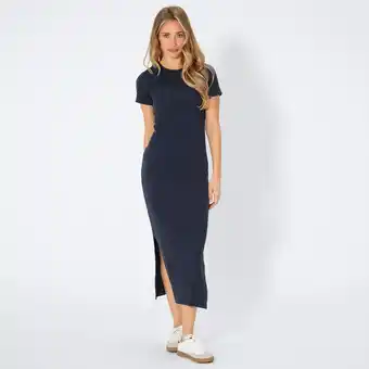 NKD Damen-Kurzarm-Kleid mit Ripp-Design Angebot