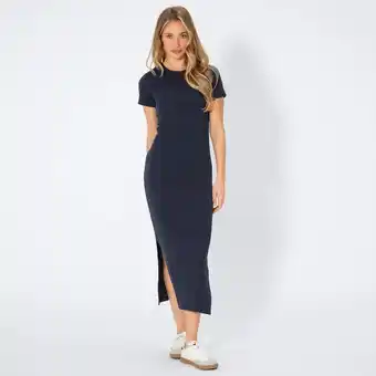 NKD Damen-Kurzarm-Kleid mit Ripp-Design Angebot
