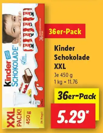 Lidl Kinder Schokolade XXL Angebot
