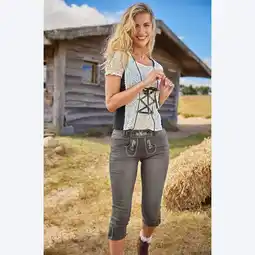 NKD Damen-Trachten-Capri-Jeans mit Stickerei Angebot