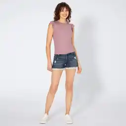 NKD Damen-Jeans-Shorts mit Spitzenverzierung Angebot