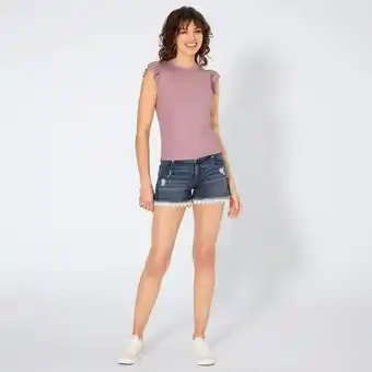 NKD Damen-Jeans-Shorts mit Spitzenverzierung Angebot