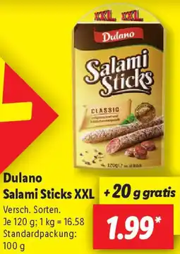 Lidl Dulano Salami Sticks XXL Angebot