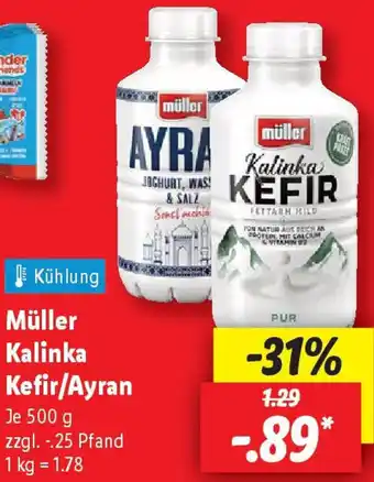Lidl Müller Kalinka Kefir/Ayran Angebot