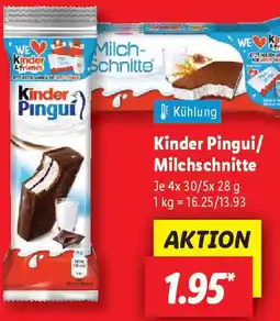 Lidl Kinder Pingui/ Milchschnitte Angebot
