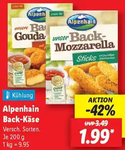 Lidl Alpenhain Back-Käse Angebot