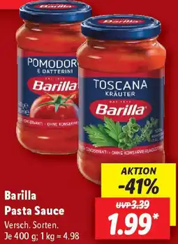 Lidl Barilla Pasta Sauce Angebot