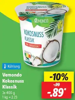Lidl Vemondo Kokosnuss Klassik Angebot