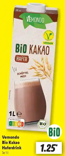 Lidl Vemondo Bio Kakao Haferdrink Angebot