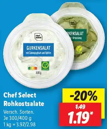 Lidl Chef Select Rohkostsalate Angebot