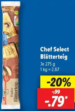 Lidl Chef Select Blätterteig Angebot